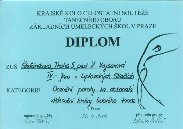 Krajské kolo celostátní soutěže tanečního oboru ZUŠ, Praha 2006